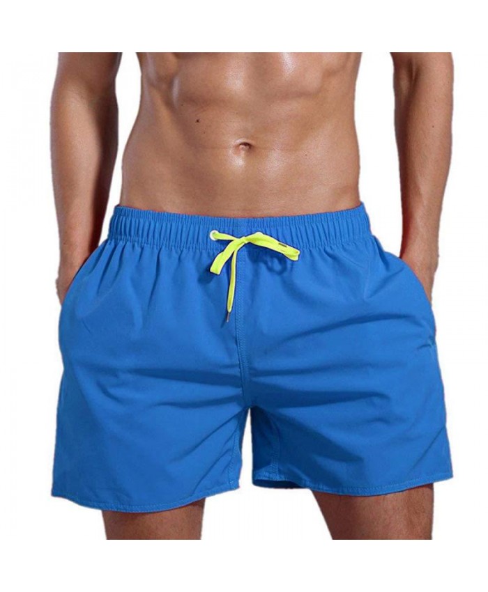 Men Casual Mid Waist Hat Rope Solid Color Shorts