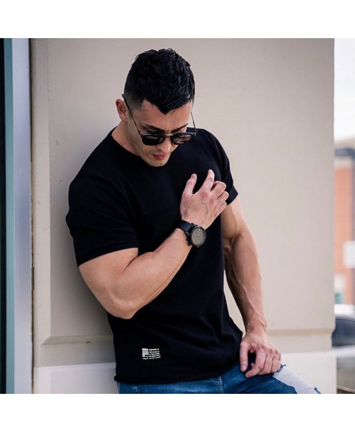 Men Fashion Round Neck Short Sleeve Loose Sports T-Shirt