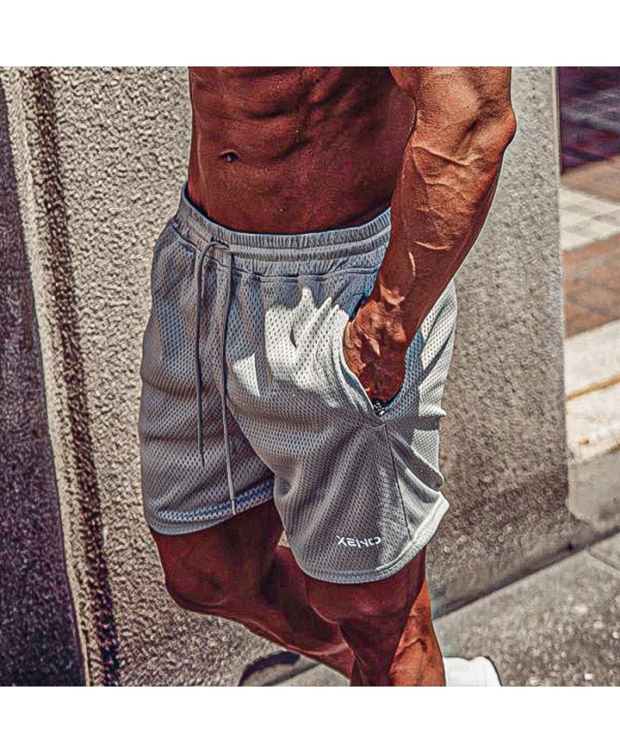 Men Casual Quick-Drying Breathable Elastic Sports Shorts